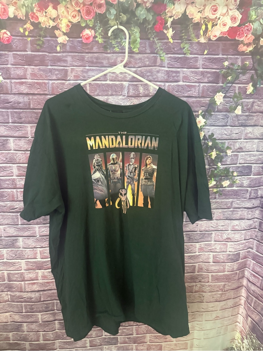 Star Wars The Mandalorian Dark Green Short Sleeve Graphic Tee XXL